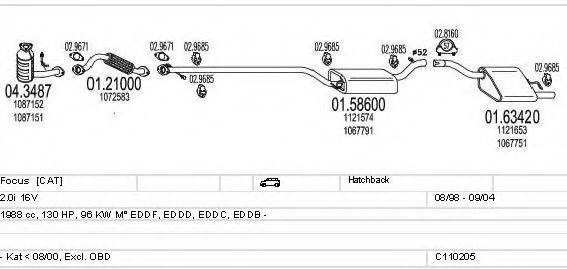 MTS C110205003919 Система випуску ОГ