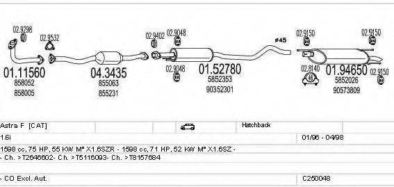 MTS C250048002309 Система випуску ОГ