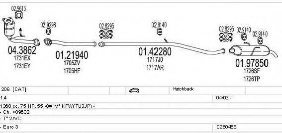 MTS C260468007792 Система випуску ОГ