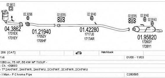 MTS C260585006322 Система випуску ОГ