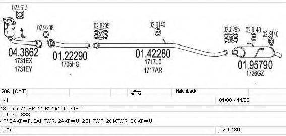 MTS C260586006343 Система випуску ОГ