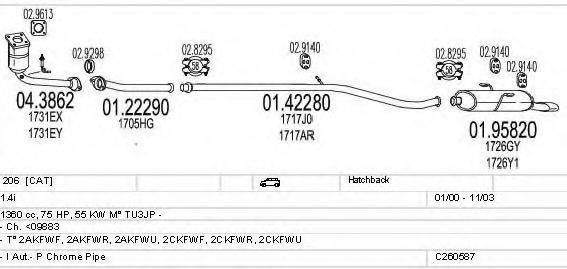 MTS C260587006341 Система випуску ОГ