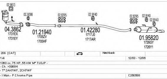 MTS C260588004146 Система випуску ОГ