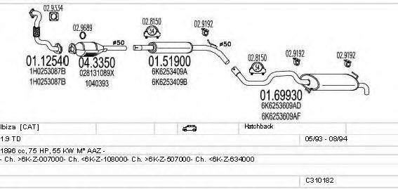 MTS C310182007104 Система випуску ОГ