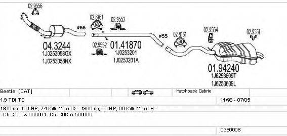 MTS C380008002797 Система випуску ОГ