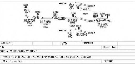 MTS C260080005957 Система випуску ОГ