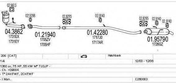 MTS C260083005966 Система випуску ОГ