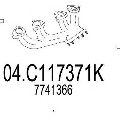 MTS 04C117371K Труба вихлопного газу