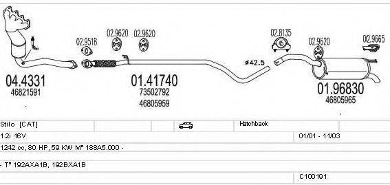 MTS C100191012900 Система випуску ОГ