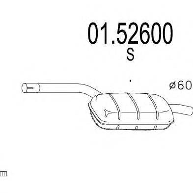 MTS 0152600 Середній глушник вихлопних газів