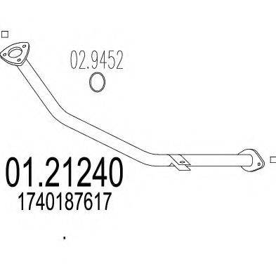 MTS 0121240 Труба вихлопного газу