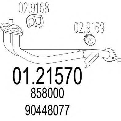 MTS 0121570 Труба вихлопного газу