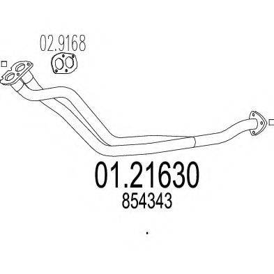 MTS 0121630 Труба вихлопного газу