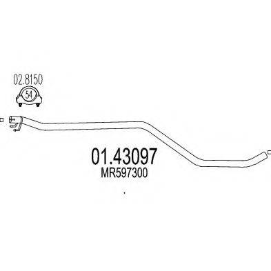 MTS 0143097 Труба вихлопного газу