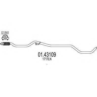 MTS 0143109 Труба вихлопного газу