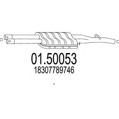 MTS 0150053 Середній глушник вихлопних газів