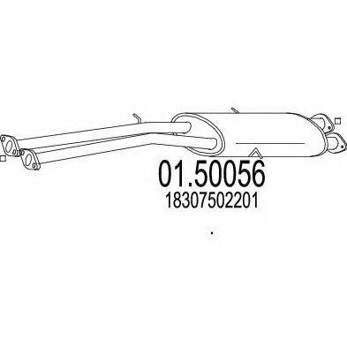 MTS 0150056 Середній глушник вихлопних газів