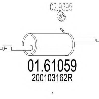 MTS 0161059 Глушник вихлопних газів кінцевий