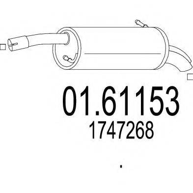 MTS 0161153 Глушник вихлопних газів кінцевий