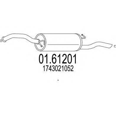MTS 0161201 Глушник вихлопних газів кінцевий