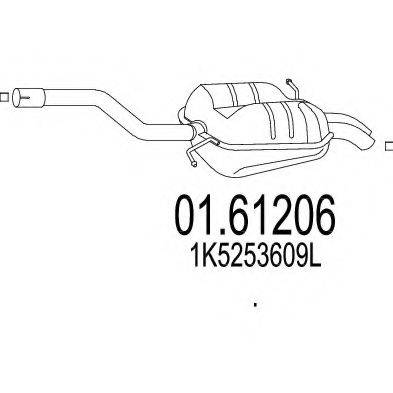 MTS 0161206 Глушник вихлопних газів кінцевий