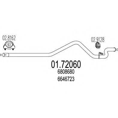 MTS 0172060 Труба вихлопного газу