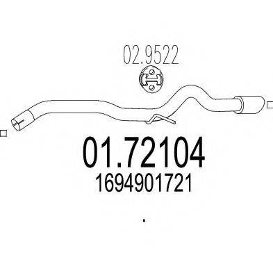 MTS 0172104 Труба вихлопного газу