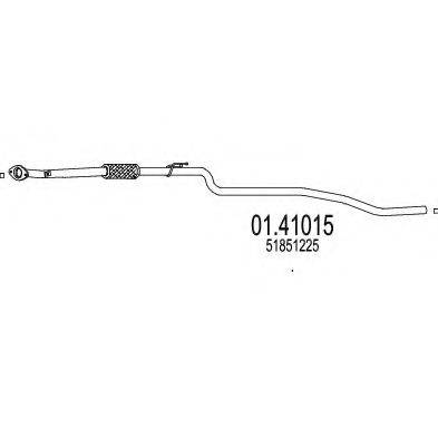 MTS 0141015 Труба вихлопного газу