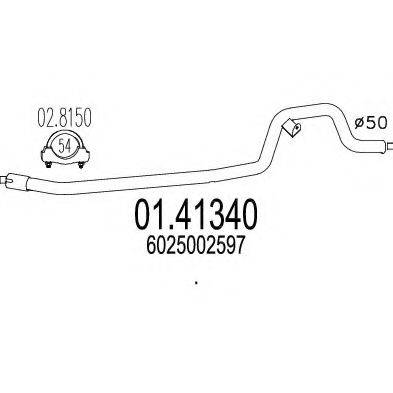 MTS 0141340 Труба вихлопного газу