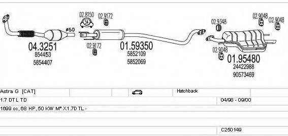 MTS C250149005268 Система випуску ОГ