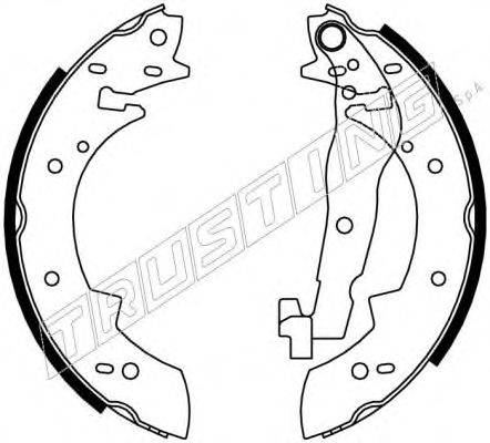 TRUSTING 7135 Комплект гальмівних колодок