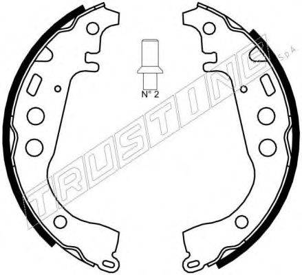 TRUSTING 7314 Комплект гальмівних колодок