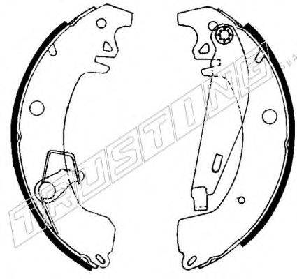 TRUSTING 7336 Комплект гальмівних колодок