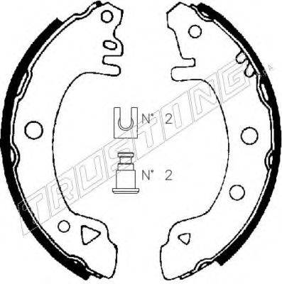 TRUSTING 7408 Комплект гальмівних колодок