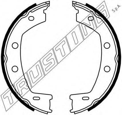 TRUSTING 092312 Комплект гальмівних колодок, стоянкова гальмівна система