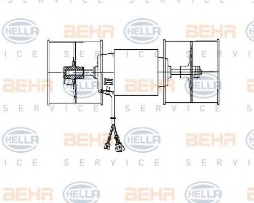 HELLA 8EW009160621 Вентилятор салону