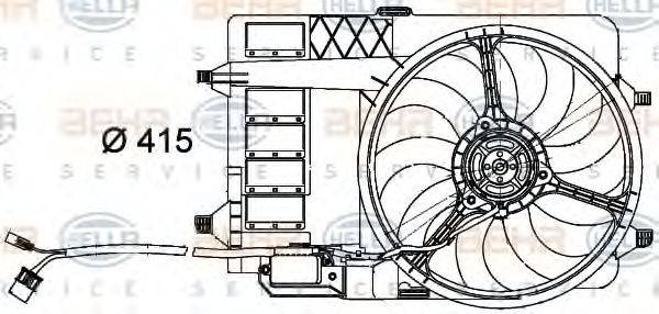 MINI 1 475 577 Вентилятор, охолодження двигуна