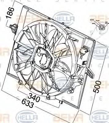 BMW 17 42 7 524 881 Вентилятор, охолодження двигуна