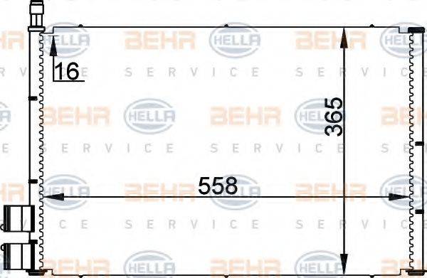 HELLA 8FC351300354 Конденсатор, кондиціонер