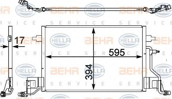 AUDI 4B3 260 403 E Конденсатор, кондиціонер