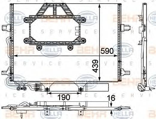 MERCEDES-BENZ 211 500 05 54 Конденсатор, кондиціонер