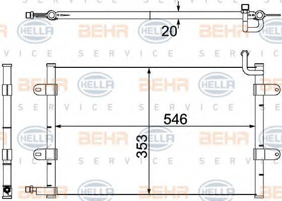 VW 1HM820413B Конденсатор, кондиціонер