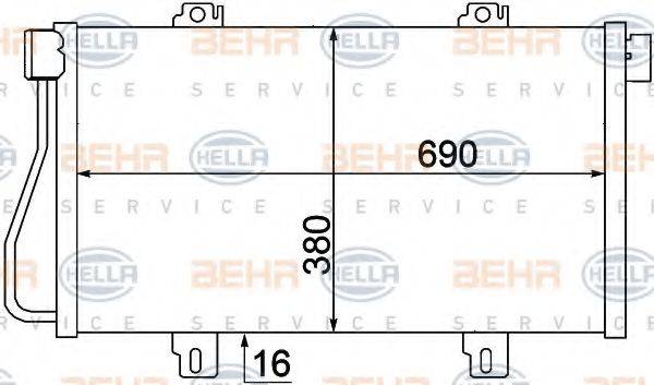 NISSAN 2765000QAF Конденсатор, кондиціонер