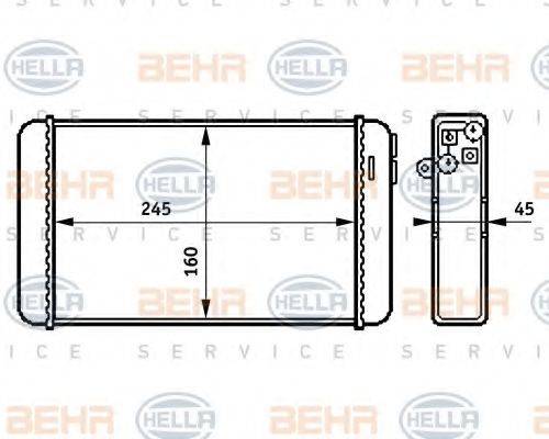 OPEL 90273595 Теплообмінник, опалення салону