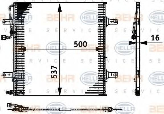 MERCEDES-BENZ A 668 500 02 54 Конденсатор, кондиціонер