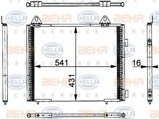 LAND ROVER AWR 5796 Конденсатор, кондиціонер