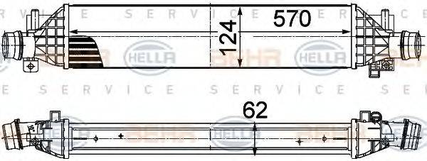 HELLA 8ML376701371 Інтеркулер