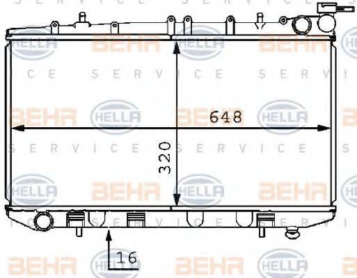 NISSAN 2141072J01 Радіатор, охолодження двигуна