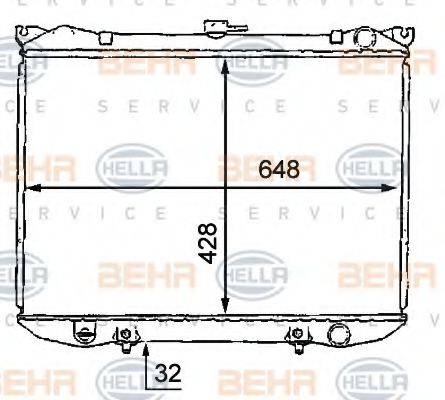 NISSAN 2140009G11 Радіатор, охолодження двигуна