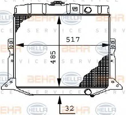 MERCEDES-BENZ 314 500 48 02 Радіатор, охолодження двигуна